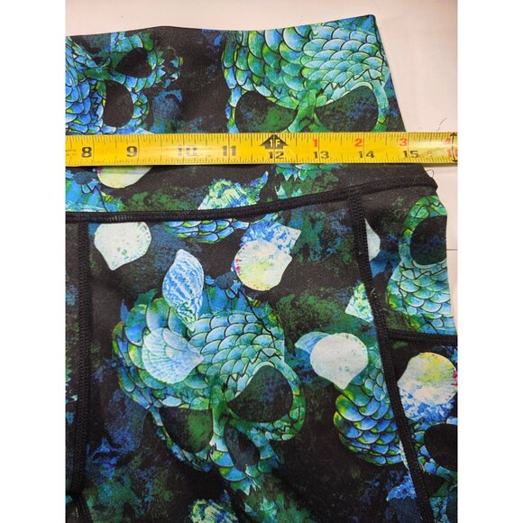 CVG shorts skulls shells green blue black M exercise fitness running pockets - Picture 3 of 4